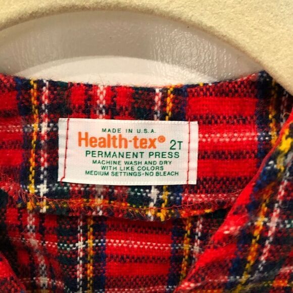 Health-Tex 2T Plaid Tartan Vest Made in the USA Vintage - Picture 3 of 4